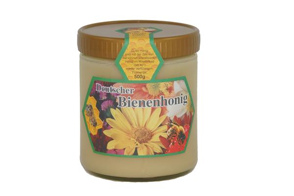 Self-adhesive label green, for neutral 500 g honey jars, 100 pcs.