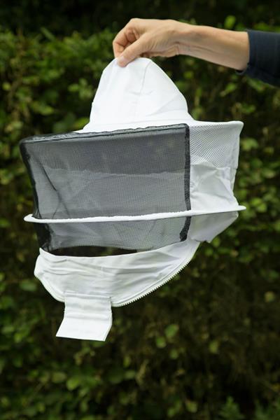 Spare hood with zip fastener for jacket white (Size S - 5XL)