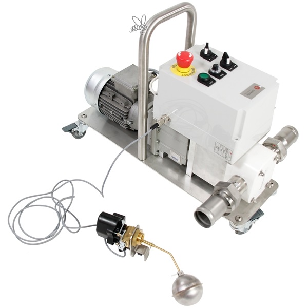 Gear pump for honey with speed and level control 230V