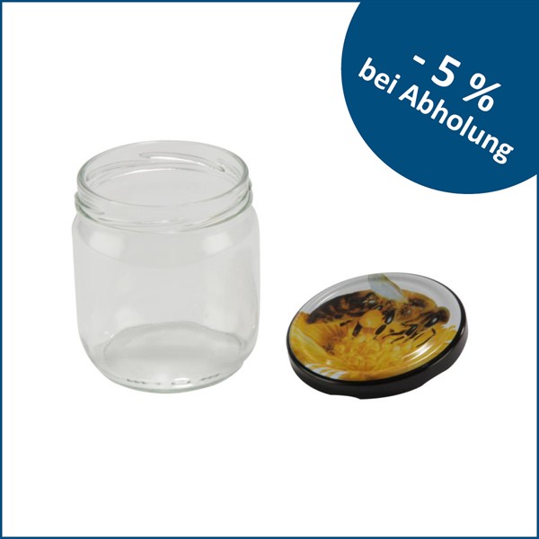Twist-Off jar for 250 g incl. lid (bee picture)