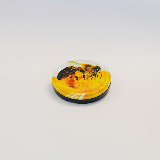 Twist-Off lid with bee picture for twist-off honey jar 250g