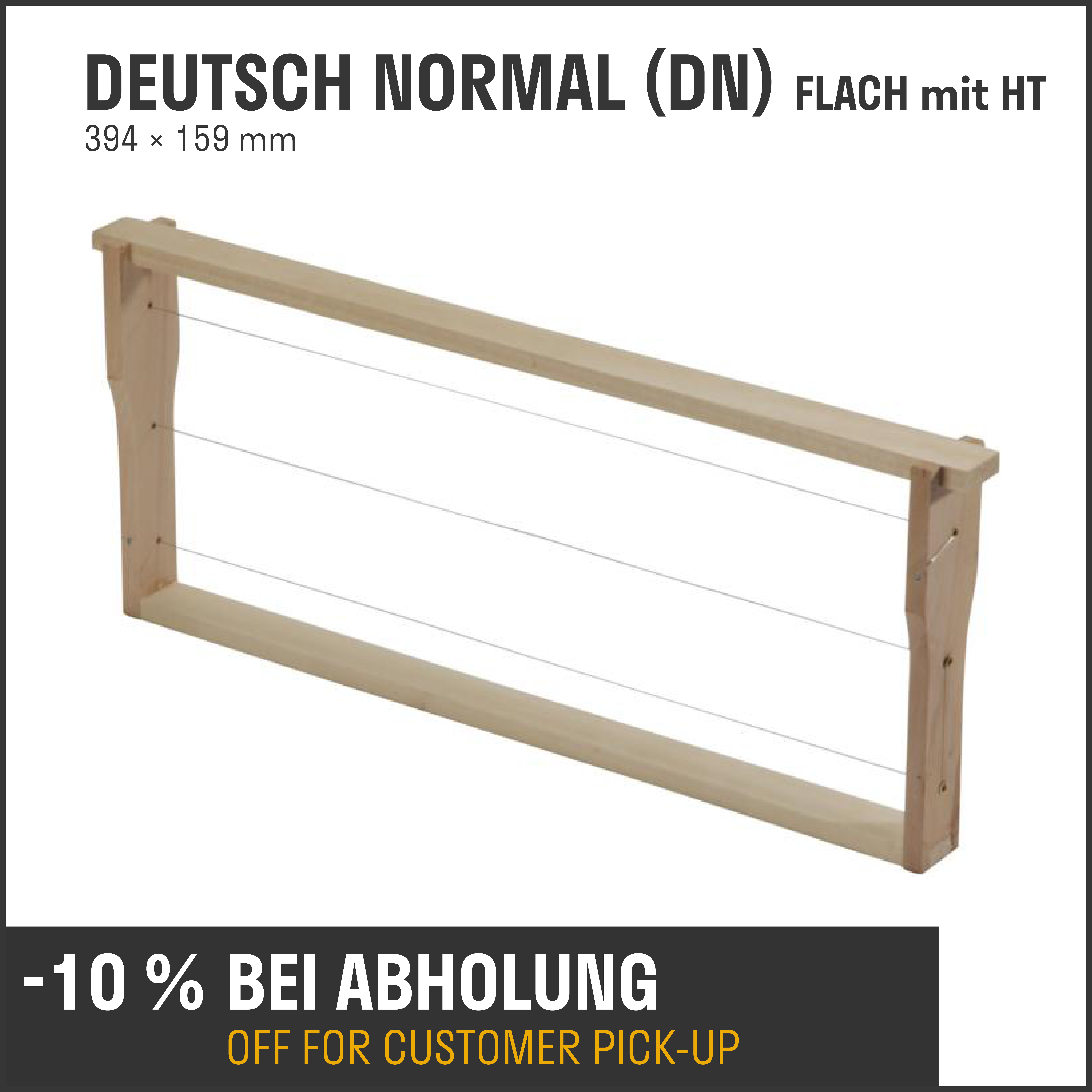 Rähmchen Deutsch Normal (DN) flach mit HT
