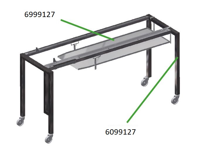 Honey collection tray for uncapping machine WT1/WT2/WT3, length 1450 mm