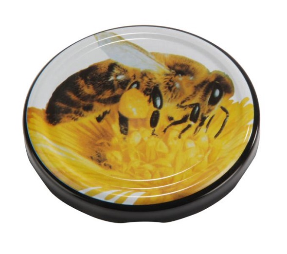 Twist-Off lid with bee picture for twist-off honey jar 500g