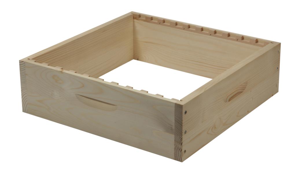 Dadant hive super, Height 150 mm, with wooden spacing rake for frames