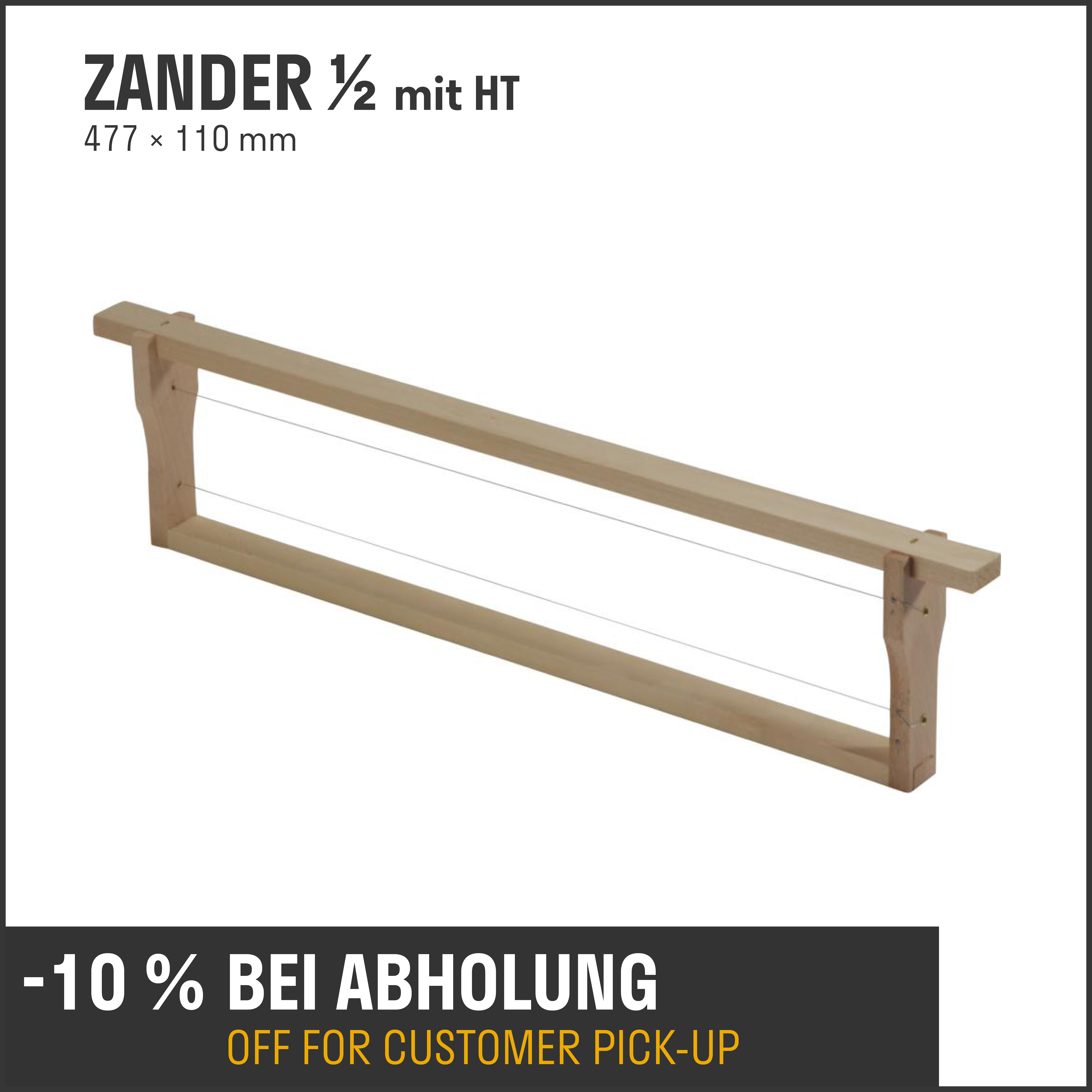 Rähmchen Zander ½ mit HT
