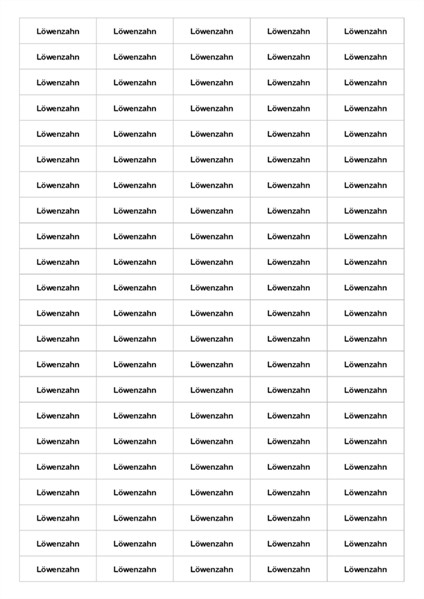 Honey lable "Löwenzahn" self-adjesive, 110 pcs. per page