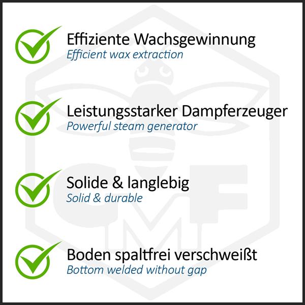 CFM-Dampfwachsschmelzer "Apitotal" inkl. Heizelement (3 kW/230 V)