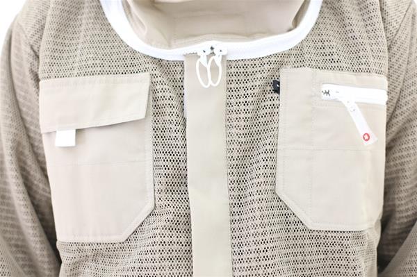 Beekeeper's suit BREEZE with veil, sand-coloured size