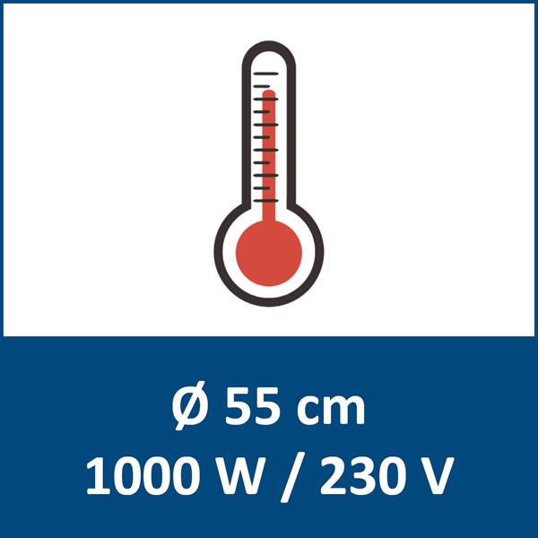 Bottom heating 1000 W / 230 V (for Ø 55cm up to 63 cm)