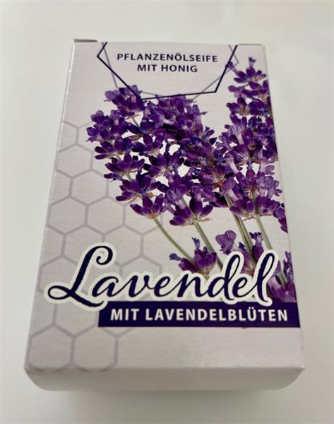 Lavendel-Blüten-Seife mit Honig 100g Lavendel-Blüten-Seife mit Honig 100g