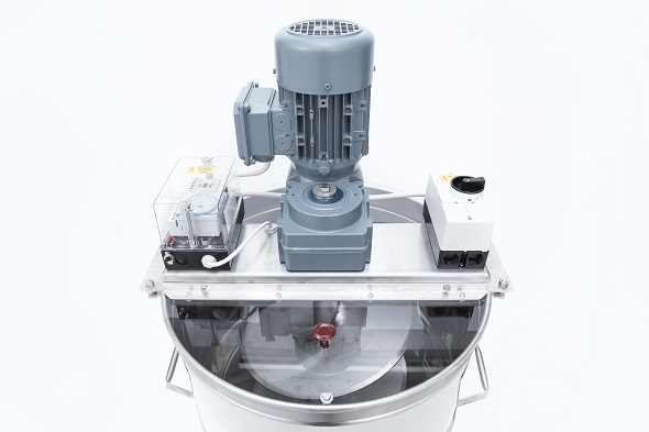 CFM-Honigrühr- und Mischgerät für 300kg mit Motor 550W / 400 V und DN50 Scheibenventil