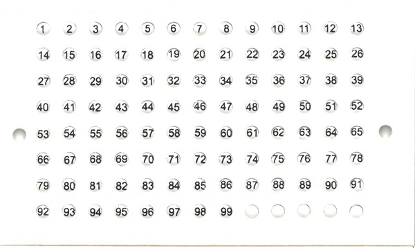 Queen marking discs with numbers white