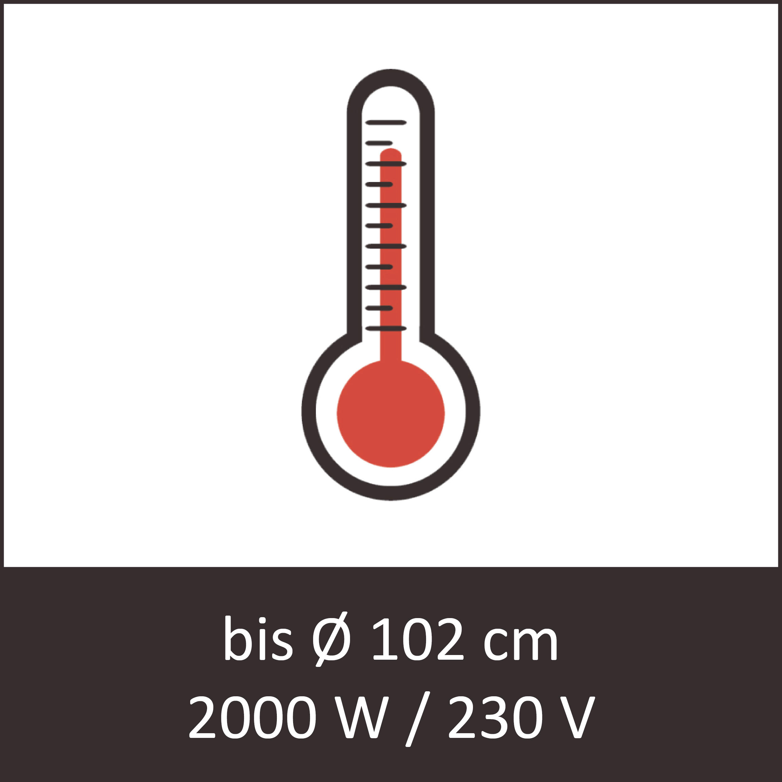 Bodenheizung 2000 W / 230 V (bis Ø 102 cm)