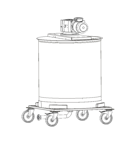 CFM-Honey creamer / homogenizer for 1000kg, motor 2200W / 400 V, DN50 disc valve