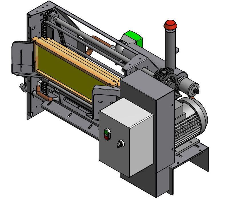 Entdecklungsmaschine WT1 550W/400V mit Wabenrutsche
