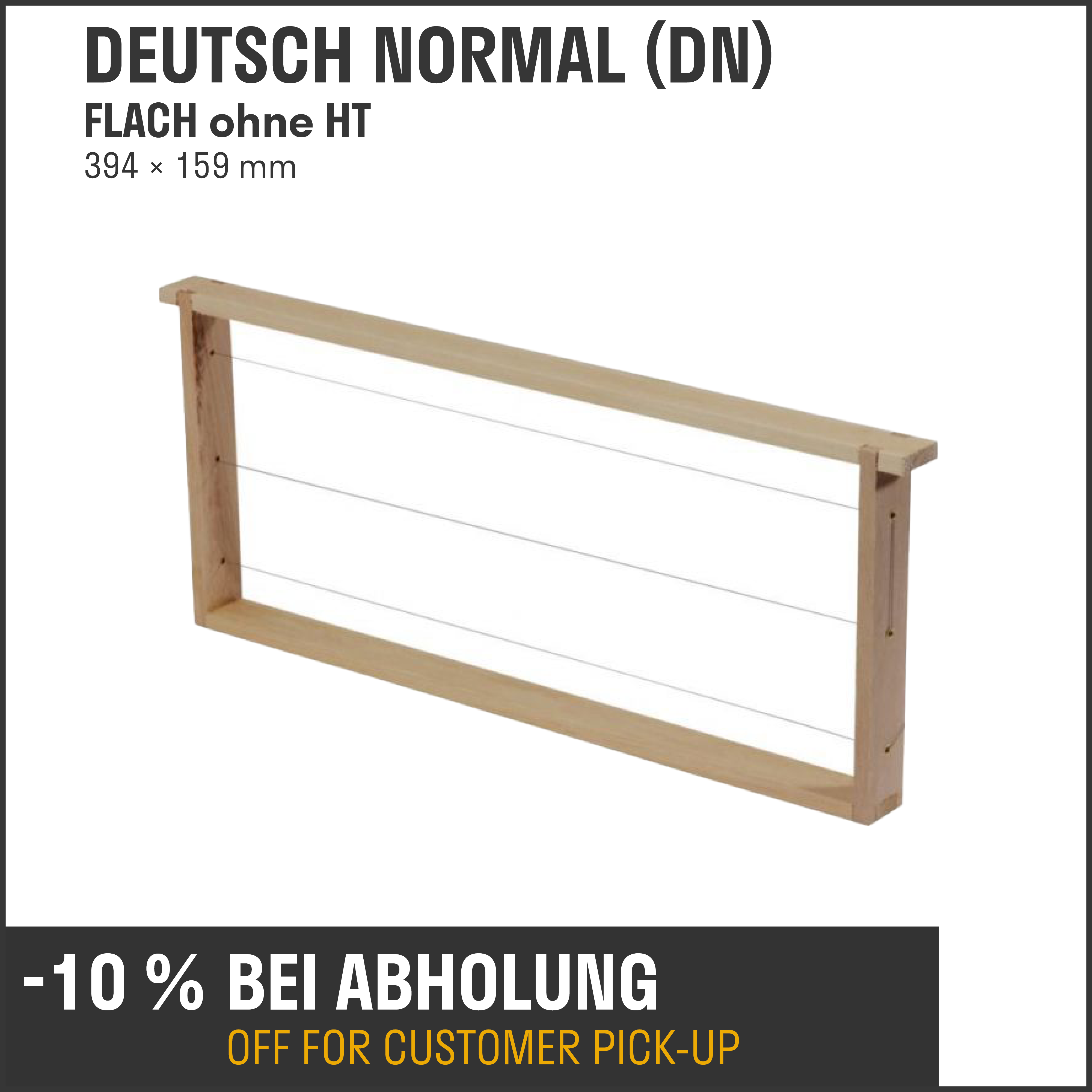 Rähmchen Deutsch Normal (DN) flach ohne HT