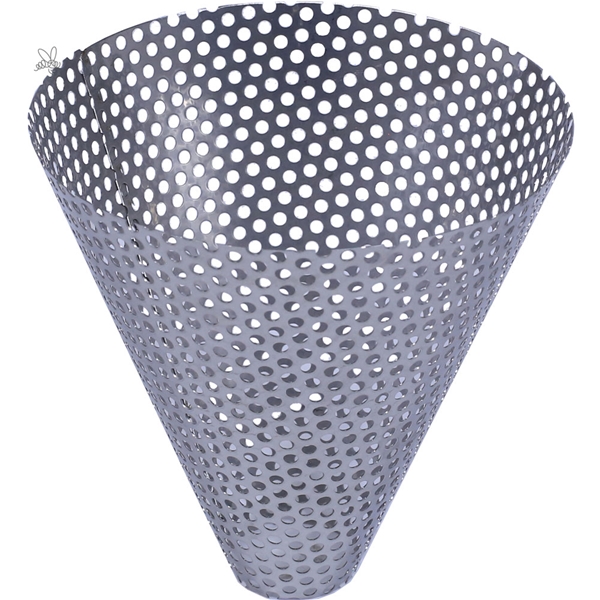 CFM-Kegeleinsatz Ø 32 cm aus Edelstahl-Lochblech für Nylon-Spitzsieb CFM-Kegeleinsatz Ø 32 cm aus Edelstahl-Lochblech für Nylon-Spitzsieb