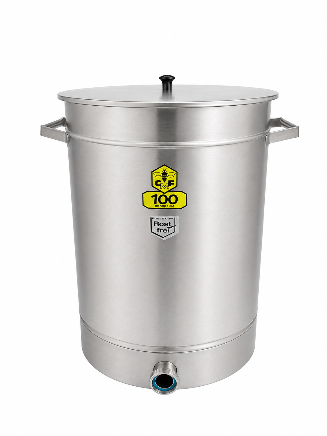 II. Wahl CFM-Abfüllbehälter 100 kg (Auflagedeckel) mit DN40 Milchgewind