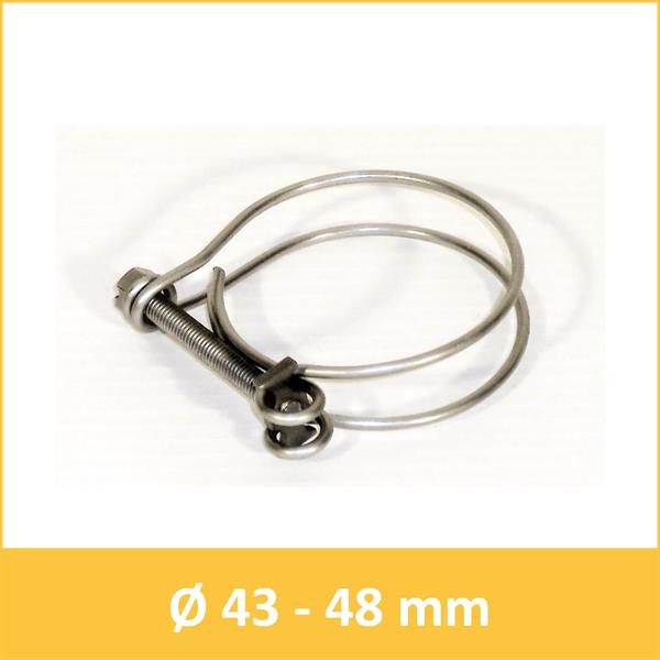 Wire hose clamp 43 - 48 mm for hose DN 40