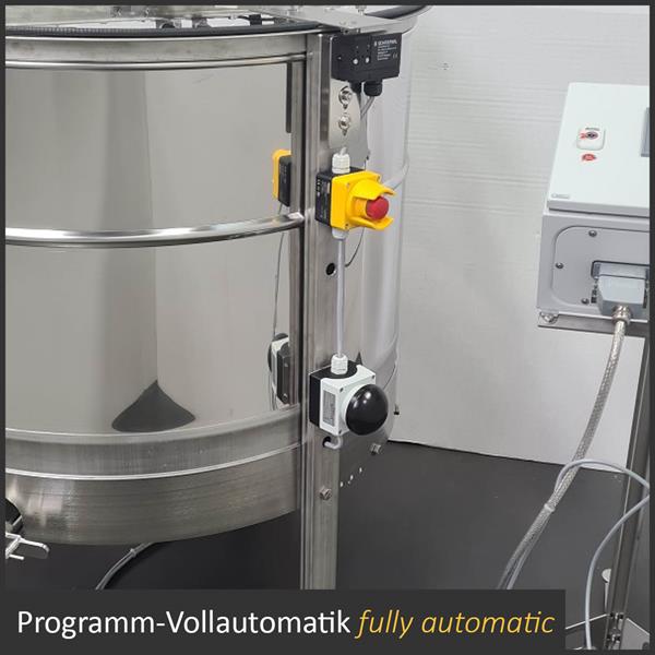 CFM-Self-turning extractor, 16 pockets, Ø125cm, motor 1500W underneath, fully automatic, with lid opener