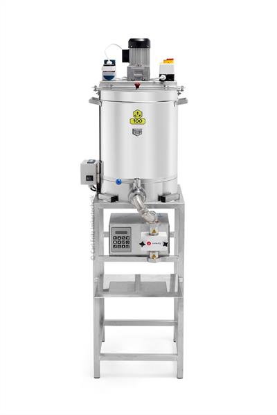 Support for creamer 100 kg together with filling machine Dana api Matic 1000
