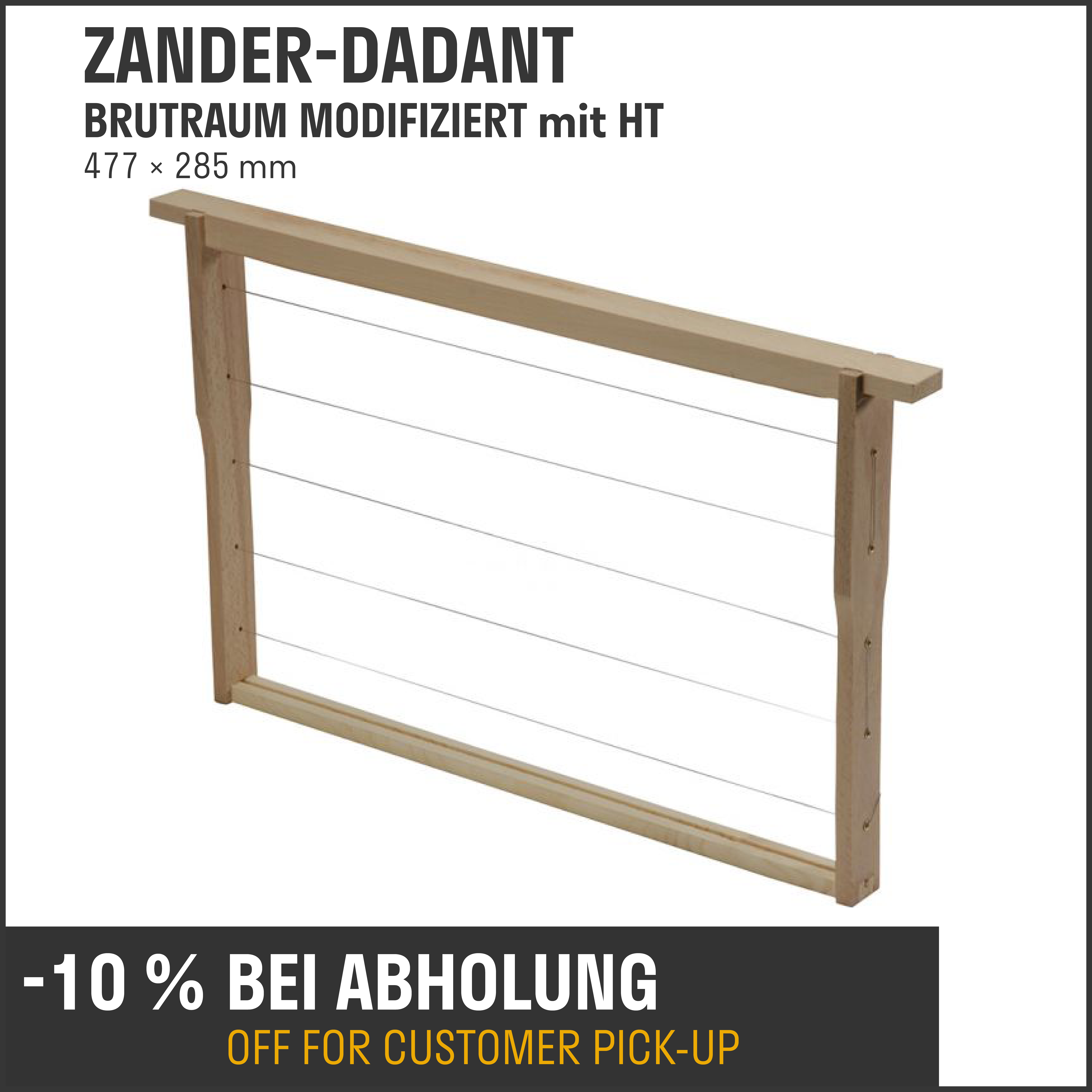 Rähmchen Zander-Dadant Brutraum modifiziert mit HT